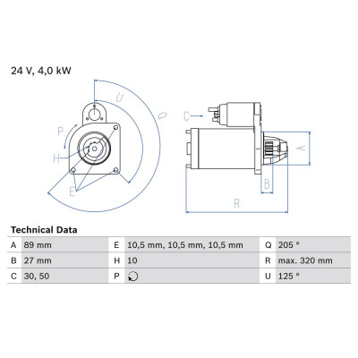 Motor de partida BOSCH 0 986 021 190