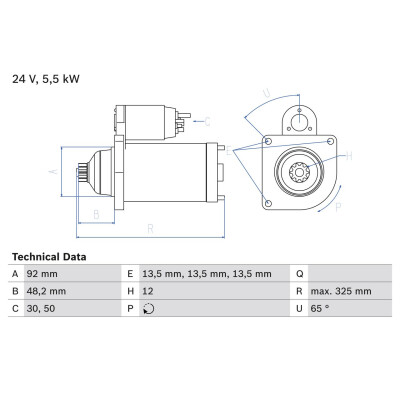 Motor de partida BOSCH 0 986 021 480