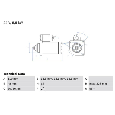 Motor de partida BOSCH 0 986 022 260