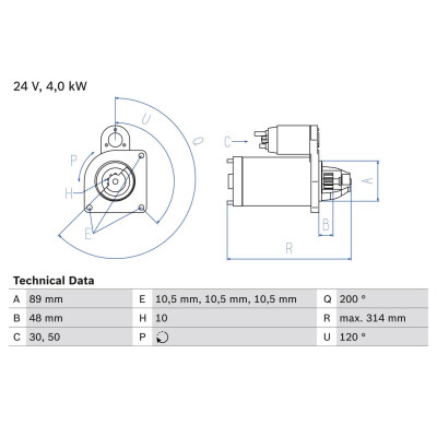 Motor de partida BOSCH 0 986 022 400