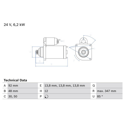 Motor de partida BOSCH 0 986 022 980