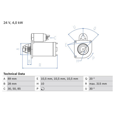 Motor de partida BOSCH 0 986 023 210
