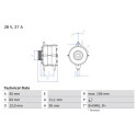 Alternador BOSCH 0 986 031 340