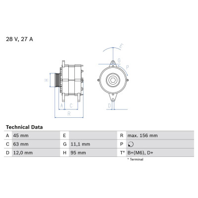 Alternador BOSCH 0 986 031 340