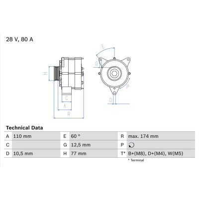 Alternador BOSCH 0 986 039 790