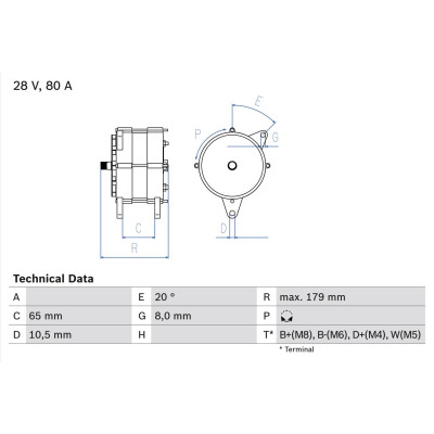 Alternador BOSCH 0 986 042 350