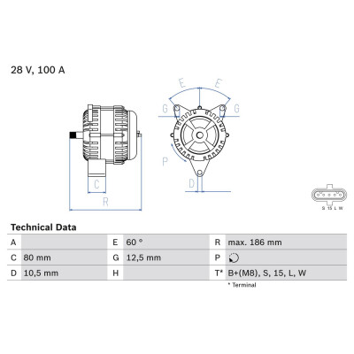 Alternador BOSCH 0 986 042 590