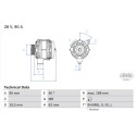 Alternador BOSCH 0 986 045 170
