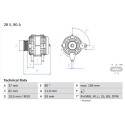 Alternador BOSCH 0 986 047 410