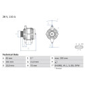Alternador BOSCH 0 986 049 350