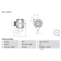 Alternador BOSCH 0 986 083 890
