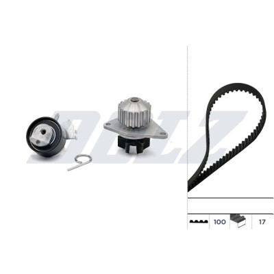 Bomba de água + kit de correia dentada