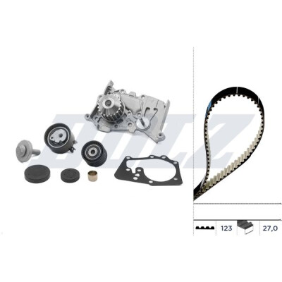 Kit bomba d'água + correia dentada DOLZ KD073