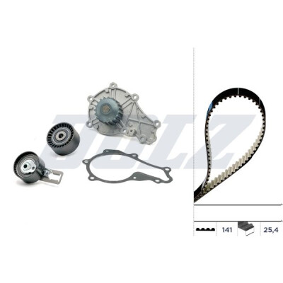 Kit bomba d'água + correia dentada DOLZ KD079