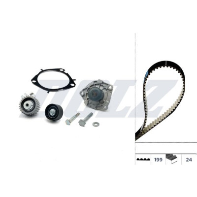 Bomba de água + kit de correia dentada DOLZ KD102