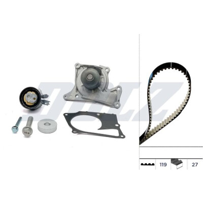 Bomba de água + kit de correia dentada DOLZ KD113