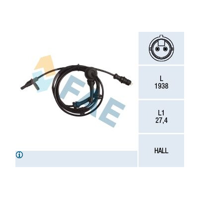Sensor, rotações da roda