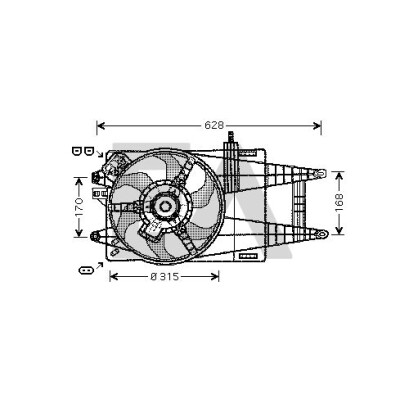Ventilador, refrigeração do motor