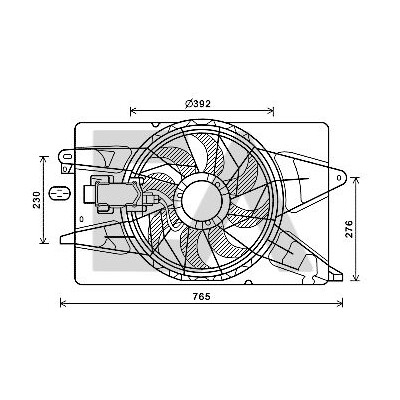 Ventilador, refrigeração do motor