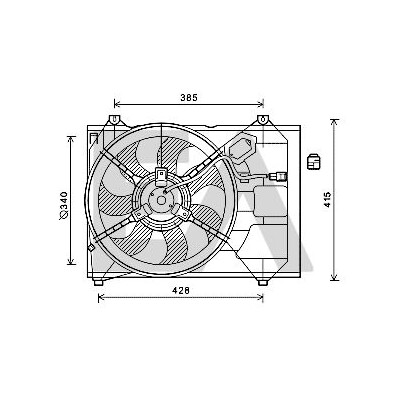 Ventilador, refrigeração do motor