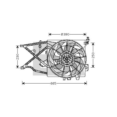 Ventilador, refrigeração do motor