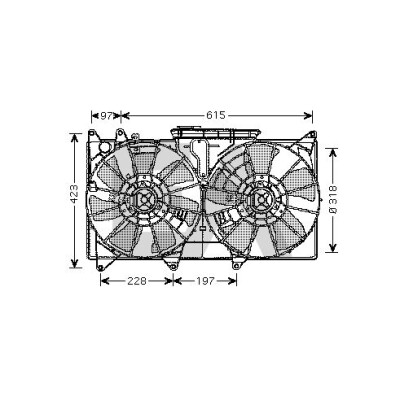 Ventilador, refrigeração do motor