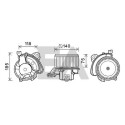 Motor elétrico, ventilador do habitáculo