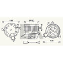 Motor elétrico, ventilador do habitáculo