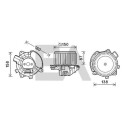 Motor elétrico, ventilador do habitáculo