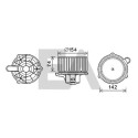 Motor elétrico, ventilador do habitáculo