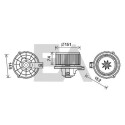 Motor elétrico, ventilador do habitáculo
