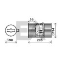 Motor elétrico, ventilador do habitáculo