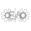 Ventoinha do ventilador, refrigeração do motor