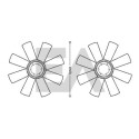 Ventoinha do ventilador, refrigeração do motor