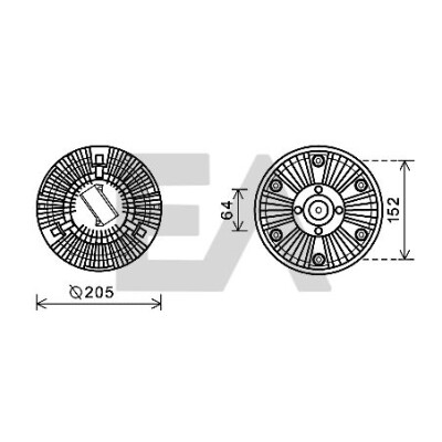 Ventoinha do ventilador, refrigeração do motor