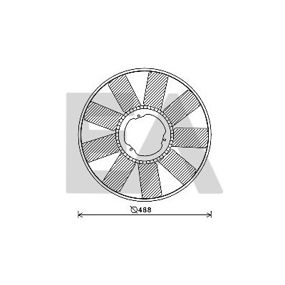 Ventoinha do ventilador, refrigeração do motor