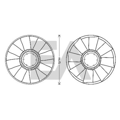 Ventoinha do ventilador, refrigeração do motor