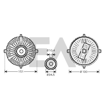 Ventoinha do ventilador, refrigeração do motor