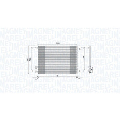 Condensador, ar condicionado MAGNETI MARELLI 350203964000
