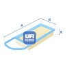 Filtro de ar UFI 30.153.00