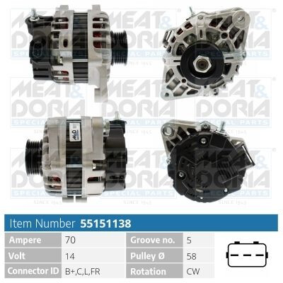Alternador MEAT &amp; DORIA 55151138