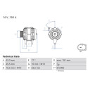 Alternador BOSCH 0 986 084 940