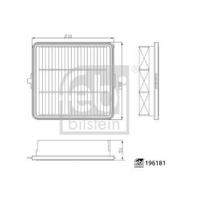 Filtro de ar FEBI BILSTEIN 196181