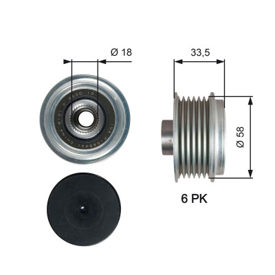 Roda livre do alternador