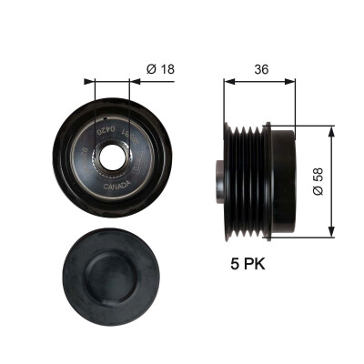 Roda livre do alternador