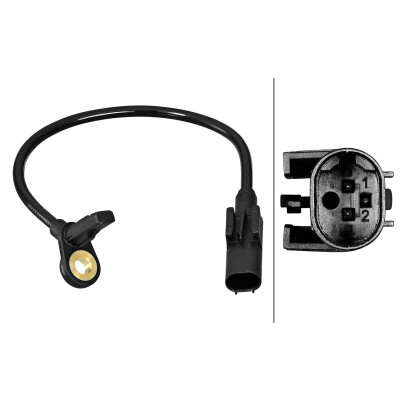 Sensor, velocidade da roda HELLA 6PU 358 217-021