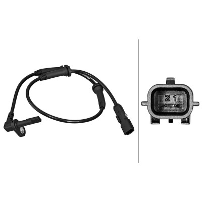 Sensor, velocidade da roda HELLA 6PU 358 217-091