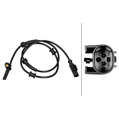 Sensor, velocidade da roda HELLA 6PU 358 217-251