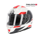 CAPACETE KRAPON 2206 BRANCO E VERMELHO M