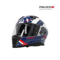 CAPACETE X-WAY GRAPHIC BRANCO AZUL VERMELHO XS